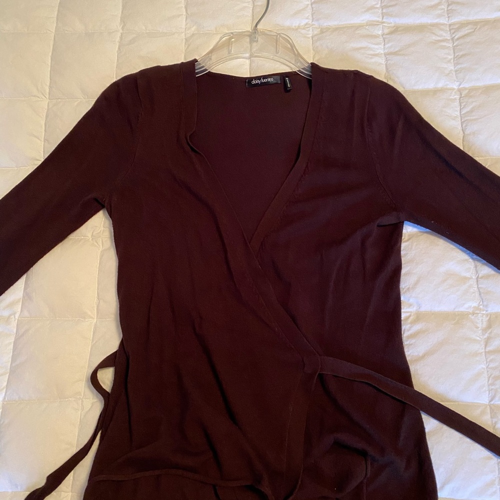 daisy fuentes moda wrap sweater size medium - Picture 5 of 5